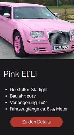 Pinke Limo aus  Pfedelbach